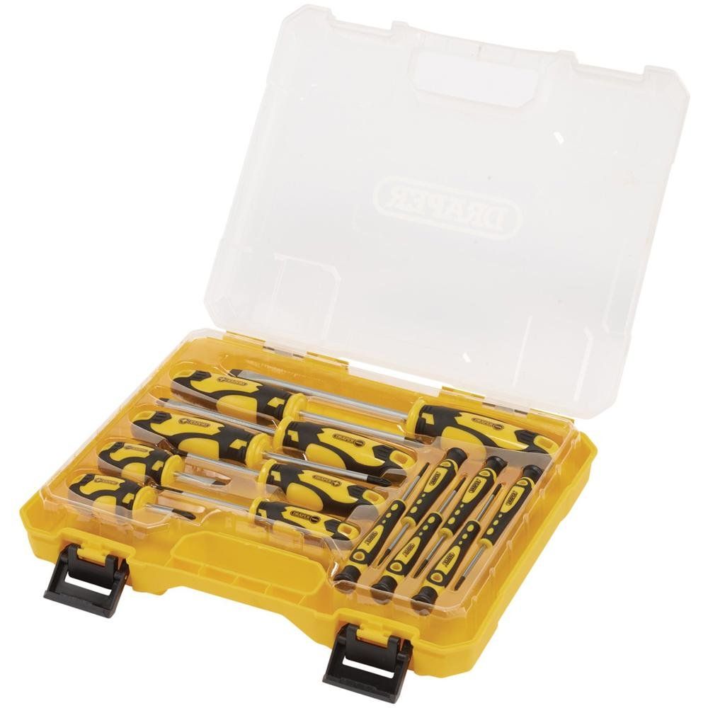 Draper 03988 Screwdriver Set With Case Yellow (14 Piece) 15 - Image 1