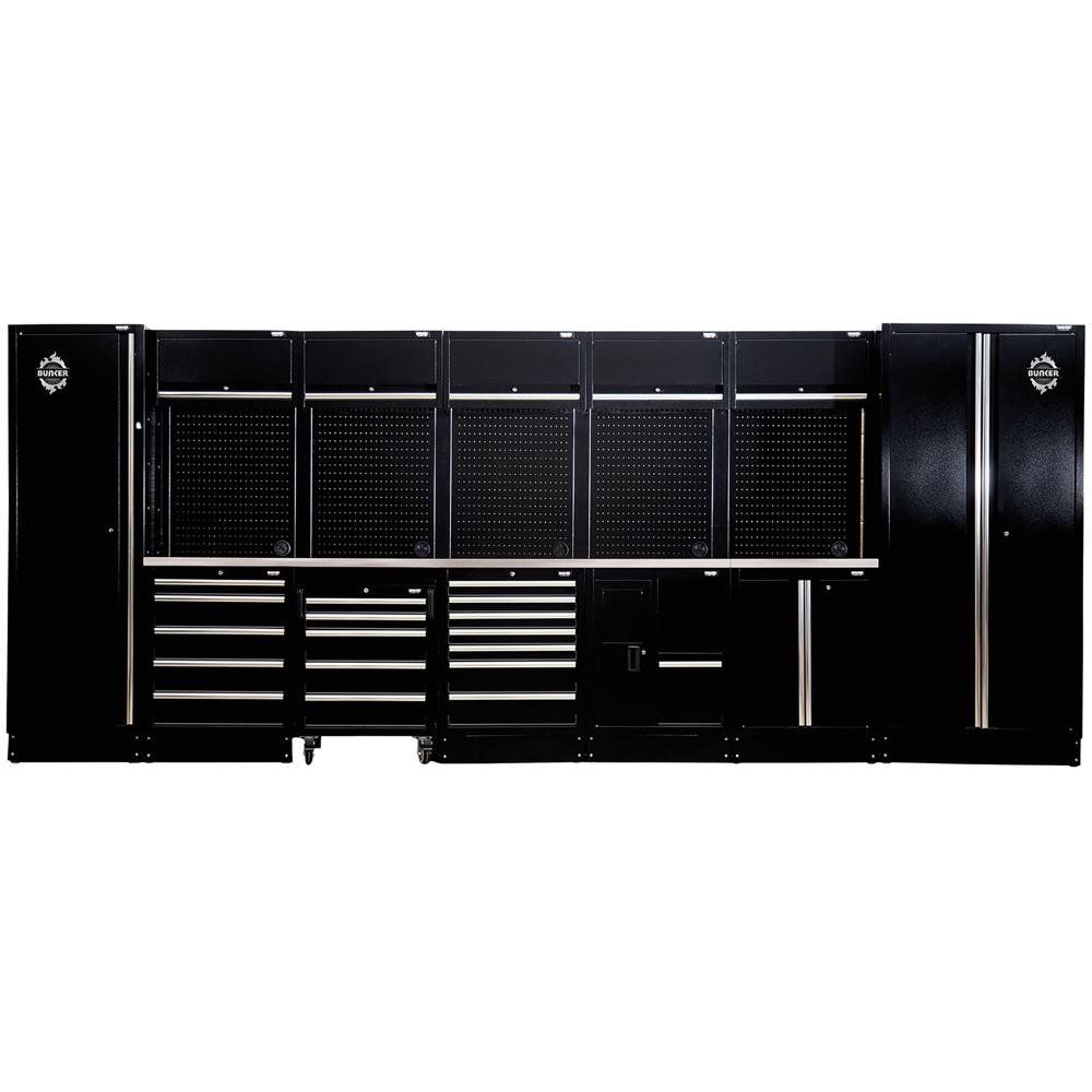 BUNKER Modular Storage Combo with Sink and Stainless Steel Worktop (25 Piece) - Image 1