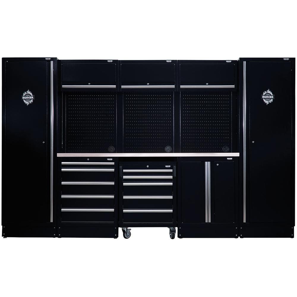 BUNKER Modular Storage Combo with Stainless Steel Worktop (16 Piece) - Image 1