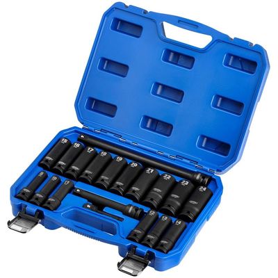 Draper 04577 Hi-Torq® Metric Deep Impact Socket Set 1/2in Sq. Dr. (19 Piece) 1