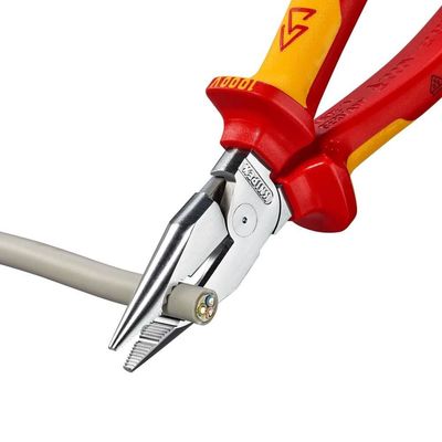 Knipex Knipex 08 26 185 SB 185mm VDE Needle-Nose Multi Grip Combination Pliers chrome plated