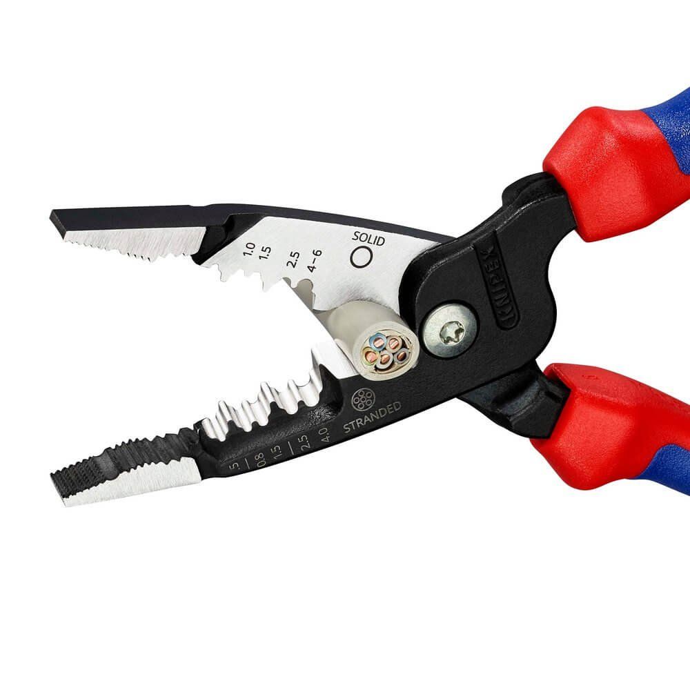 Knipex Knipex 13 72 200 ME Wire Stripper metric version with multi-component grips black atramentized 200mm - Image 1
