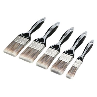 Draper Draper 20618 5 Piece Soft Grip Flat Paint Brush Set