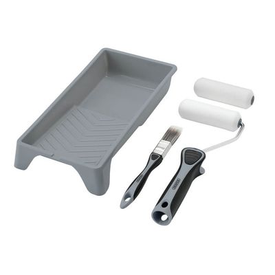Draper 5 Piece High Density Foam Paint Roller Tray and Brush Set