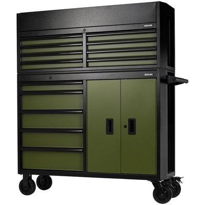Bunker ® 13 Drawer Combined Roller Cabinet And Tool Chest 52in Green Pk 1 24255