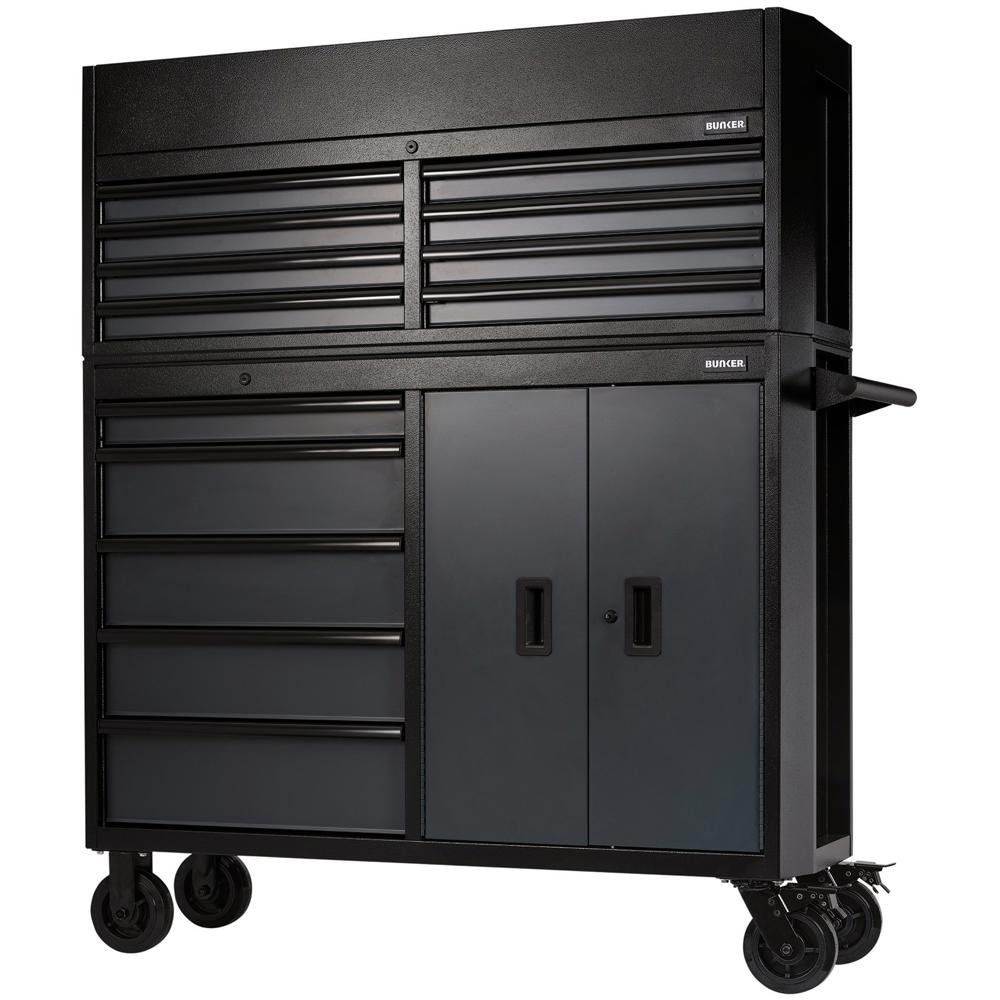 Bunker ® 13 Drawer Combined Roller Cabinet And Tool Chest 52in Grey Pk 1 24256 - Image 1