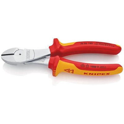 Knipex Knipex 74 06 180 SB 180mm VDE Insulated High Leverage Diagonal Cutter