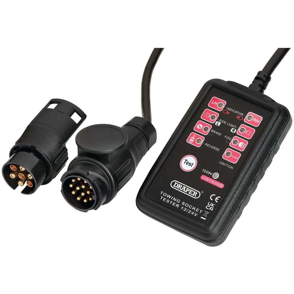 Draper 13 And 7-Pin Towbar Socket Tester Pk 1 27197 - Image 1