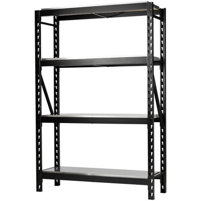 Bunker 18 Piece Modular 4 Tier Stainless Steel Shelf Racking Unit Black