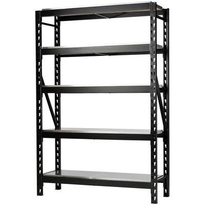 Bunker 22 Piece Modular 5 Tier Stainless Steel Shelf Racking Unit Black