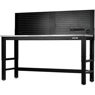 Bunker ® Workbench With Stainless Steel Worktop And Power Pegboard 1830Mm Pk 1 28099