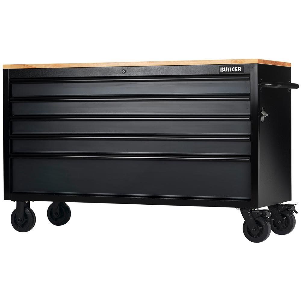 Bunker ® 5 Drawer Workbench Roller Tool Cabinet 61in Grey Pk 1 28343 - Image 1