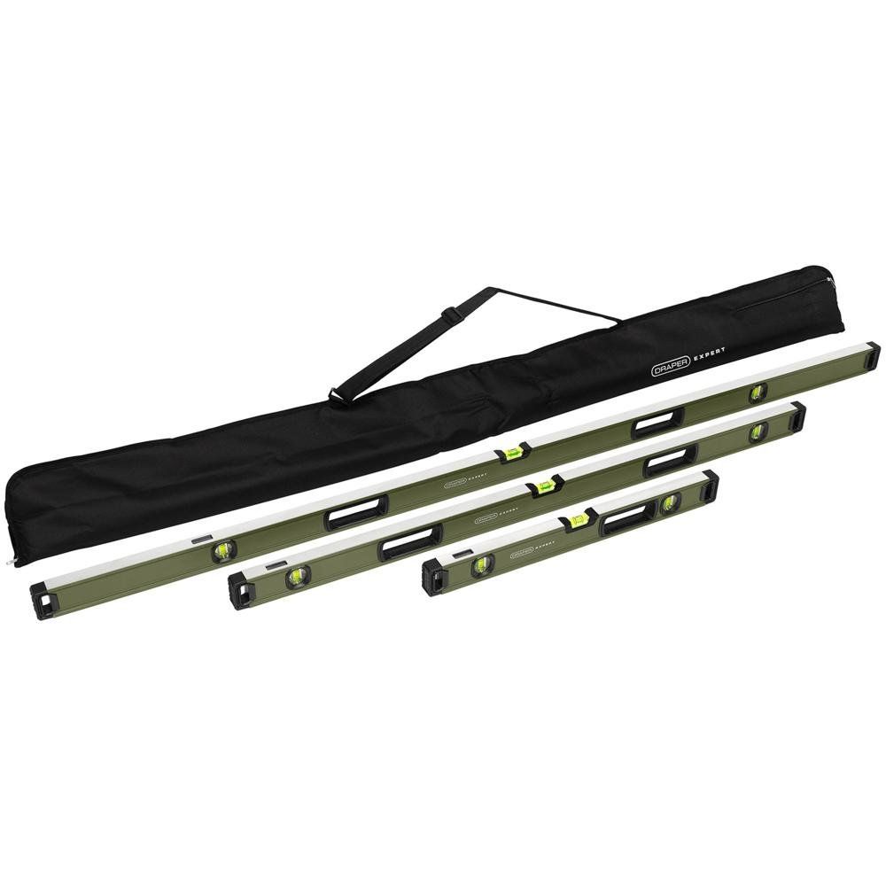 Draper Expert 3 Piece Box Spirit Level and Transport Bag Set - Image 1