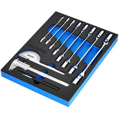 Bunker ® Knee Wrench Measuring And Pick-Up Set In Eva Foam Inlay (10 Piece) Pk 1 29716