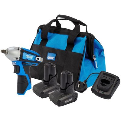 Draper 12V Impact Wrench Kit 2 X 4.0Ah 1 X Fast Charger 1 X Tool Bag each 1 30604
