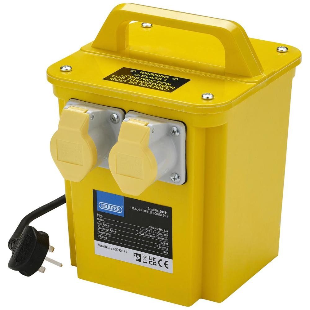 Draper Portable Site Transformer 240v to 110v 3.3kVA 110v - Image 1