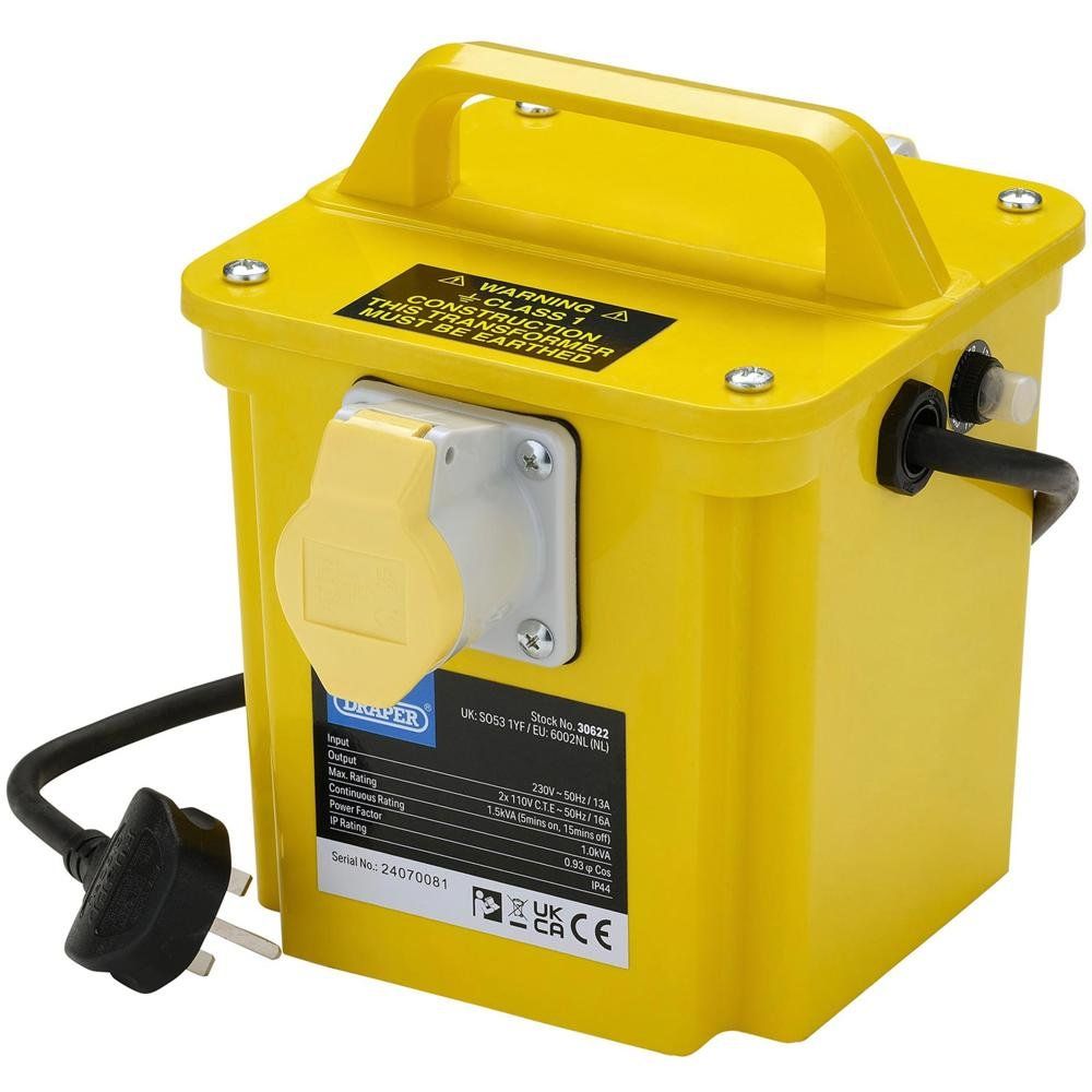 Draper Portable Site Transformer 240v to 110v 1.5kVA 110v - Image 1