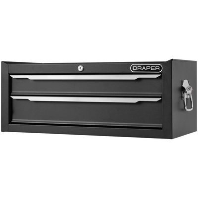 Draper 2 Drawer Mid Tool Chest Black