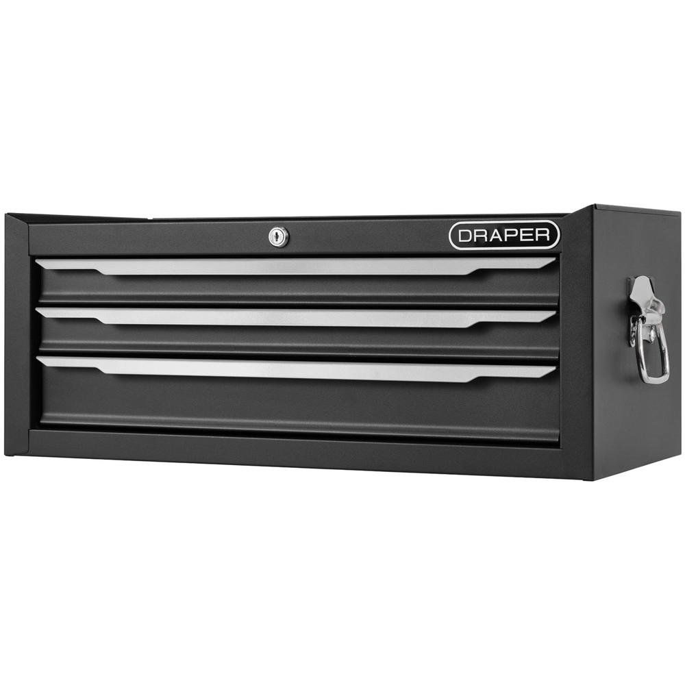 Draper 3 Drawer Mid Tool Chest Black - Image 1