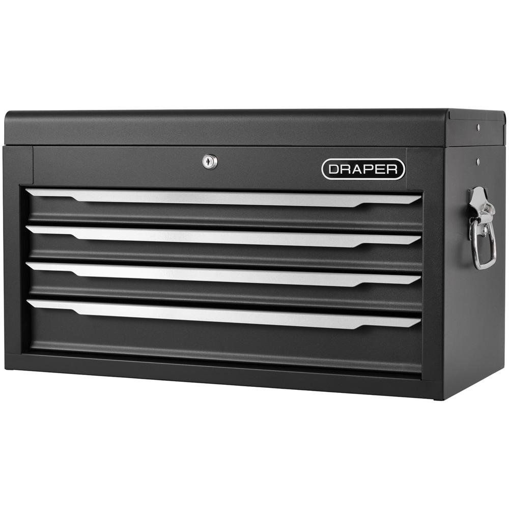 Draper 4 Drawer Tool Chest Black - Image 1