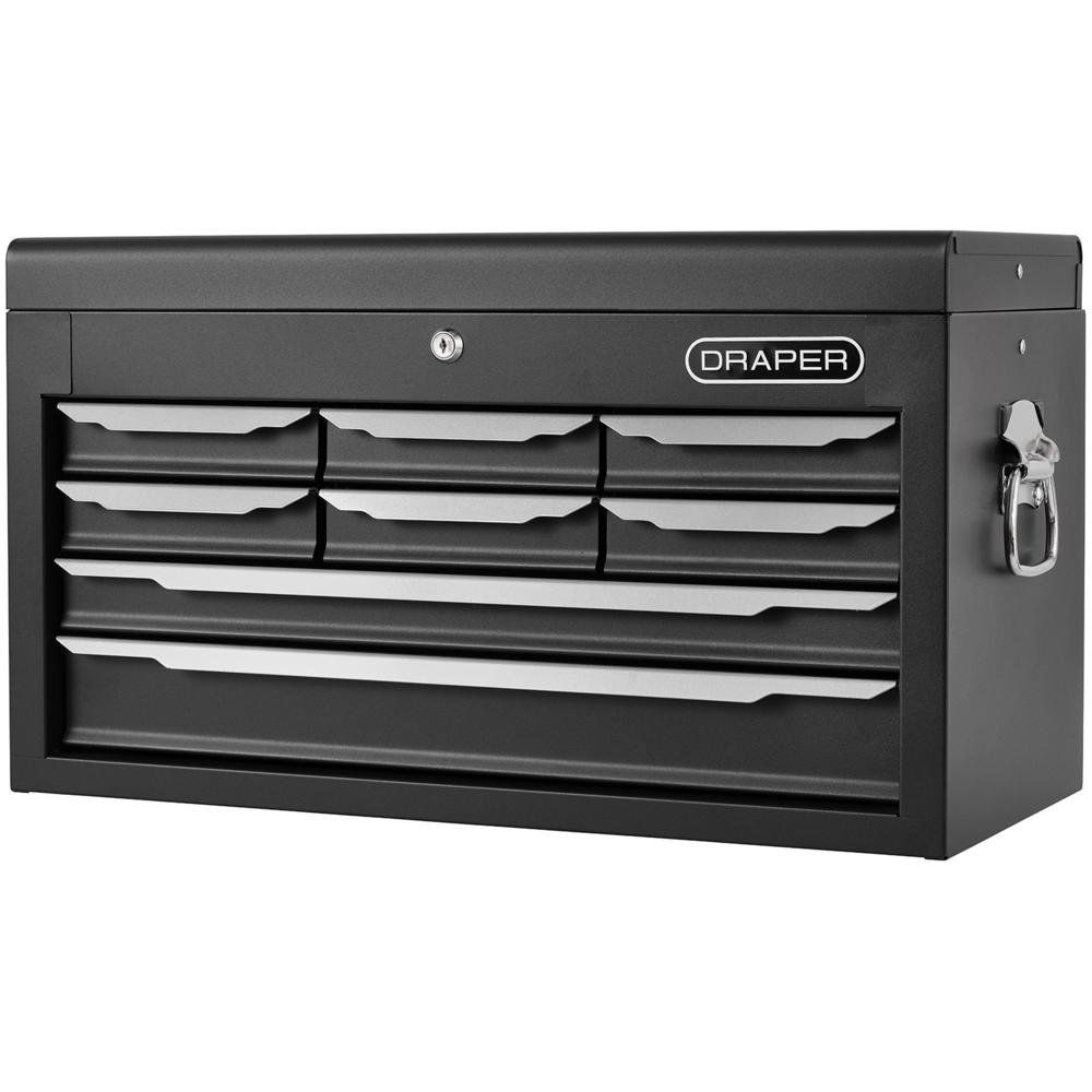 Draper 8 Drawer Tool Chest Black - Image 1