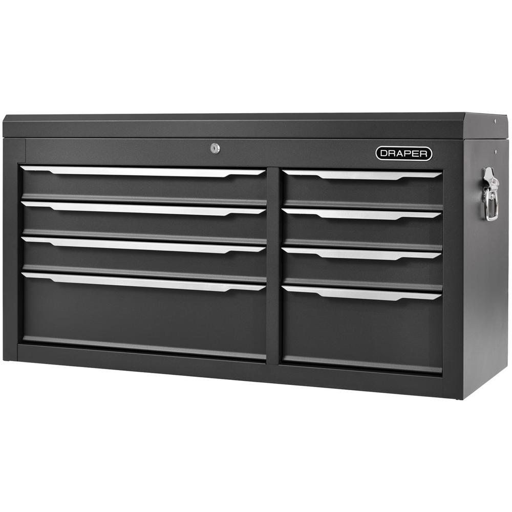 Draper 8 Drawer Tool Chest Black - Image 1