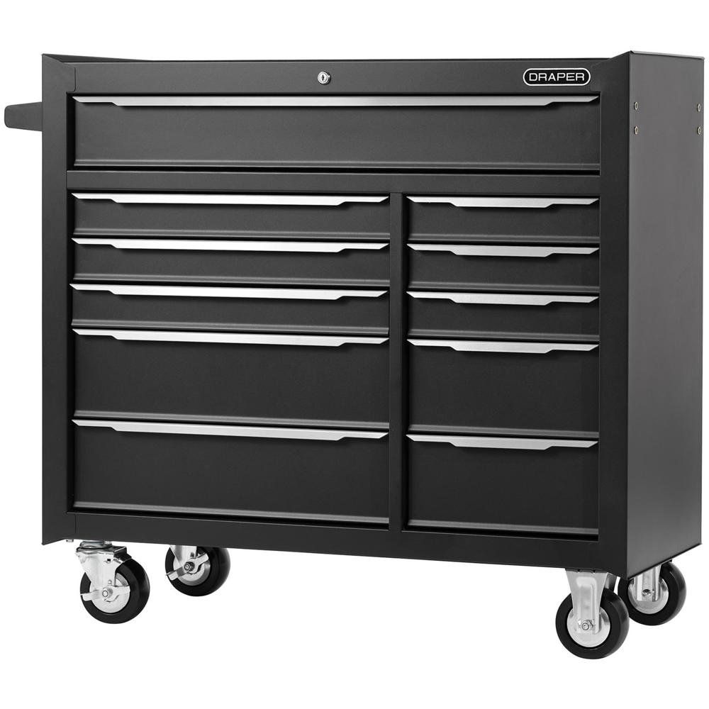Draper 11 Drawer Tool Roller Cabinet Black - Image 1