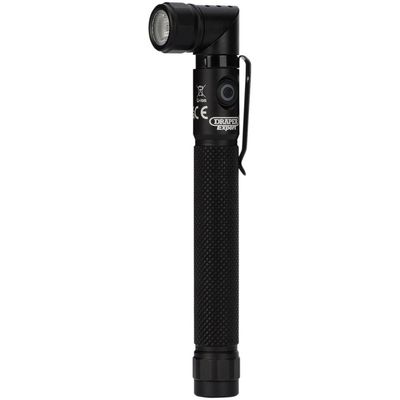 Draper Expert SMD LED USB Rechargeable Pocket Clip Torch Black