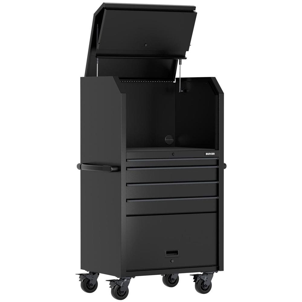 Bunker 4 Drawer Workshop Diagnostics Trolley Black - Image 1