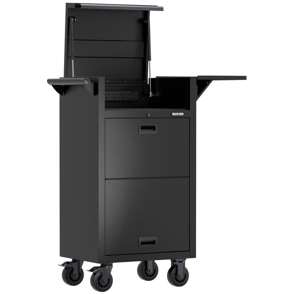 Bunker 5 Drawer Workshop Diagnostics Trolley Black - Image 1