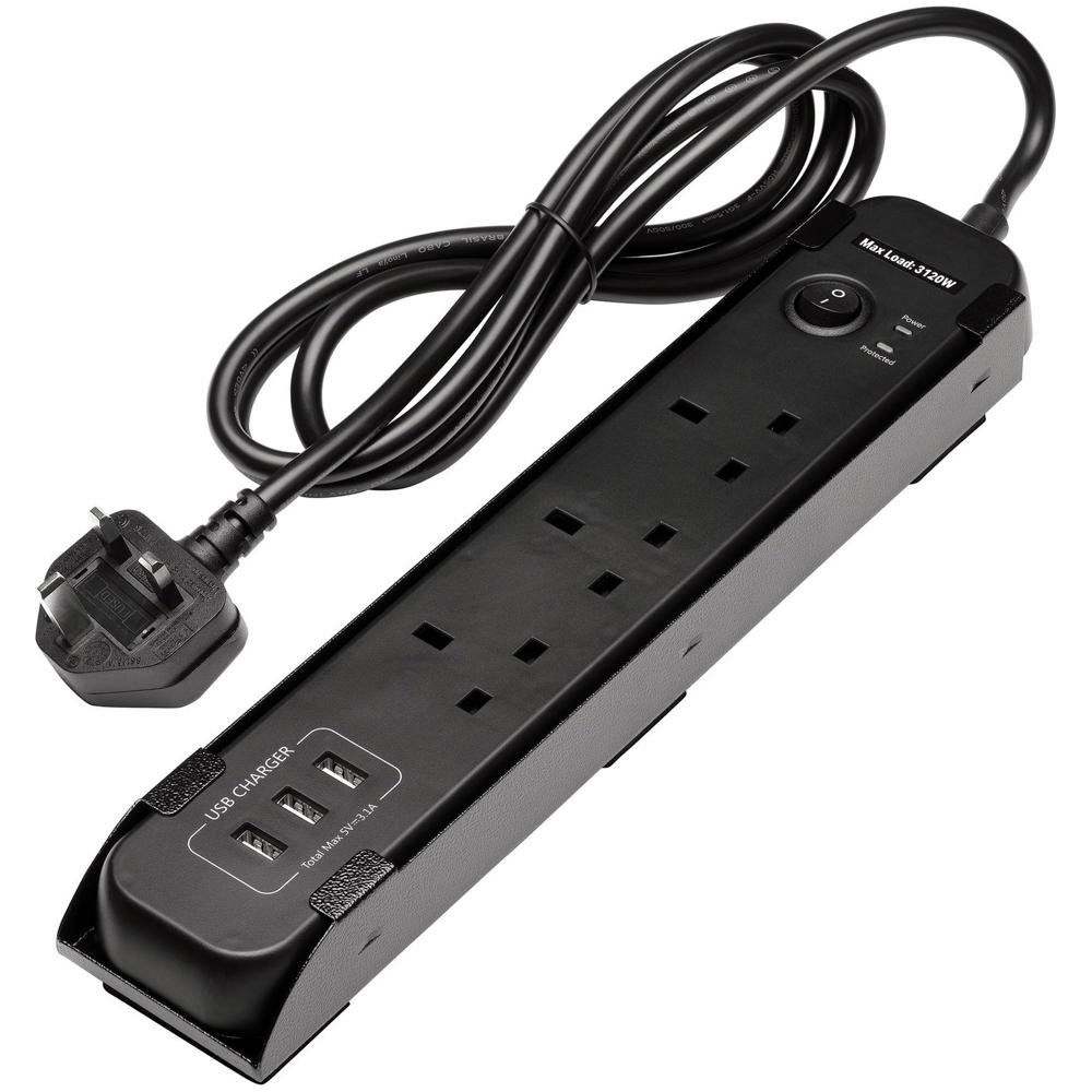 Bunker Magnetic 6 Socket Power Strip USB and AC - Image 1