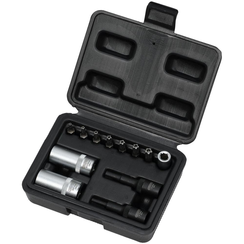 Draper 12 Piece 1/4" Drive Air Conditioning and ECU Socket Set 1/4" - Image 1