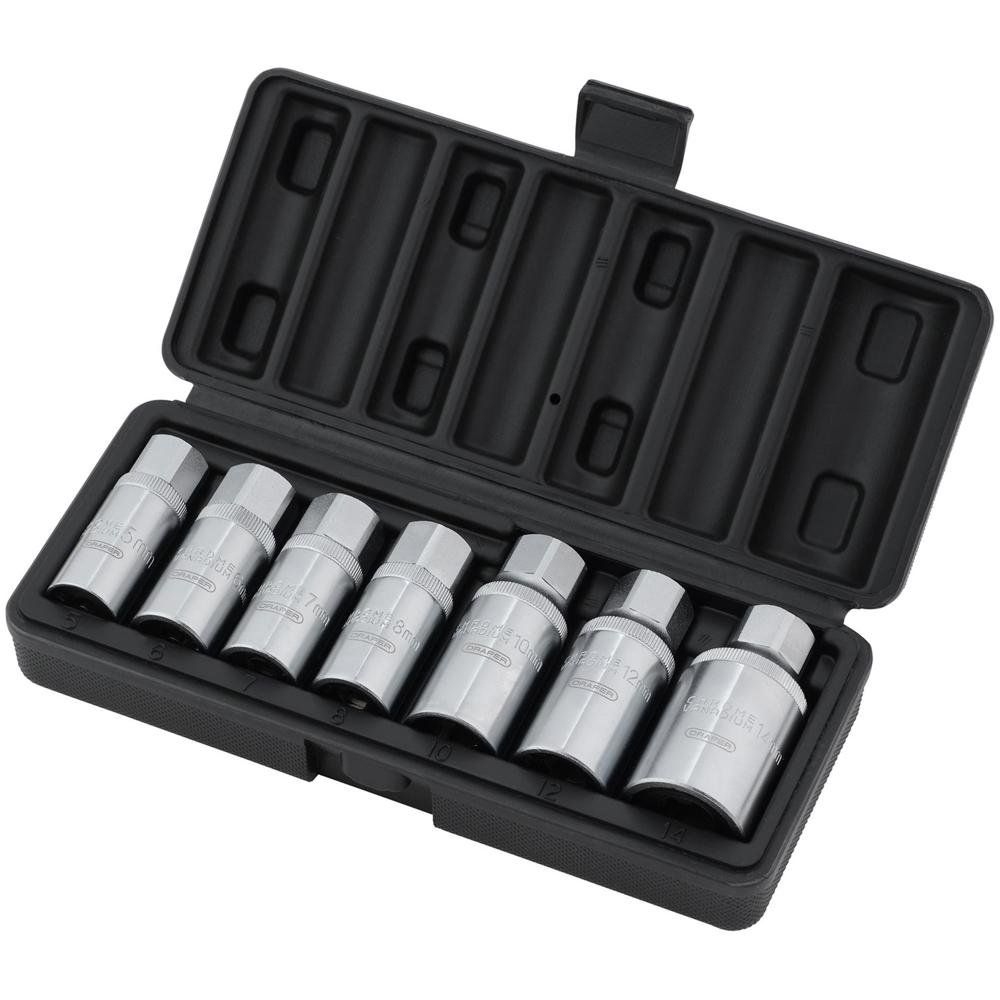 Draper 7 Piece Combination Drive Stud Extractor Set - Image 1