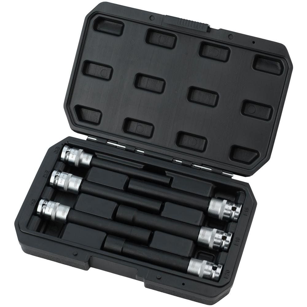 Draper 6 Piece 1/2" Drive Extra Long E Type Cylinder Head Socket Set - Image 1