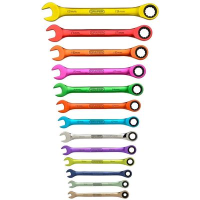 Draper HI TORQ 13 Piece Ratchet Combination Spanner Set