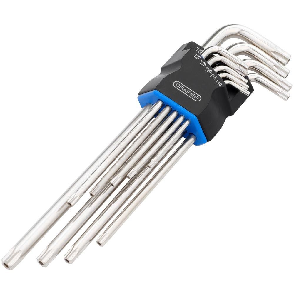 Draper 9 Piece Extra Long Security Torx Key Set - Image 1