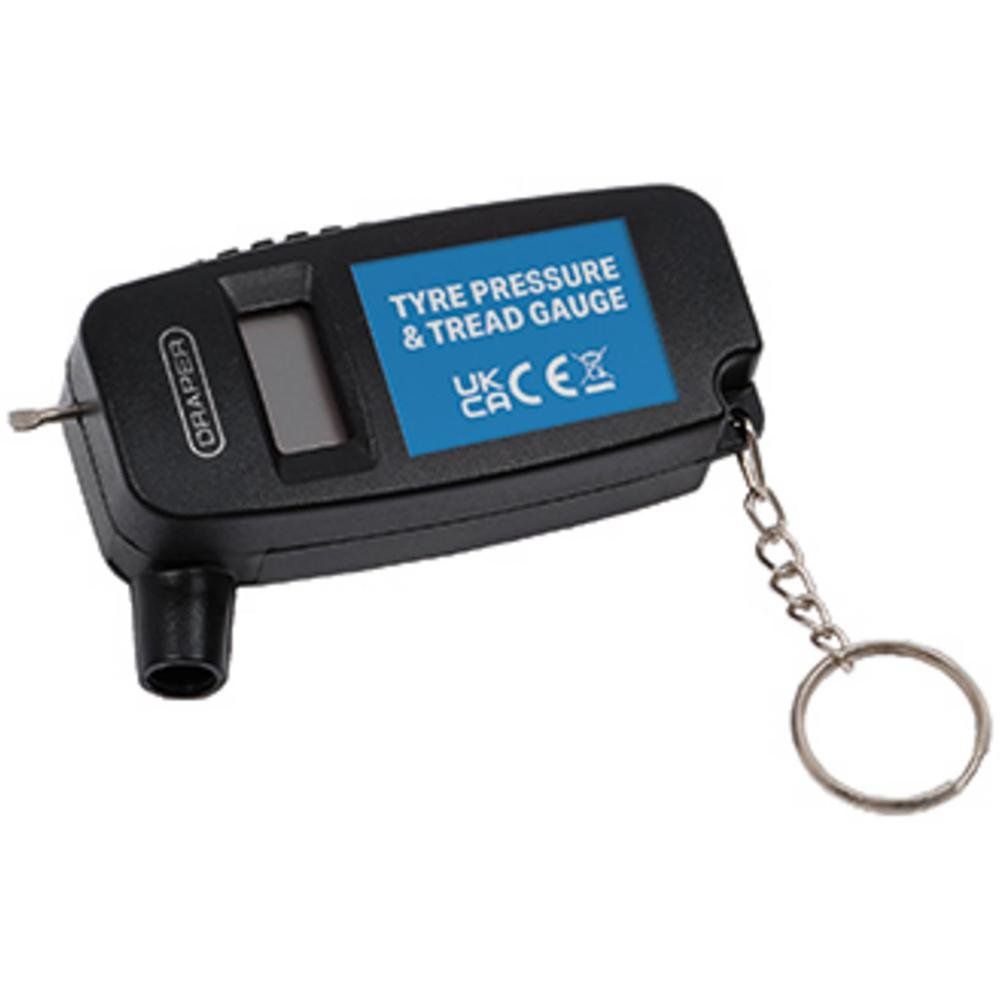 Draper Keyring Digital Tyre Pressure and Tread Depth Gauge - Image 1