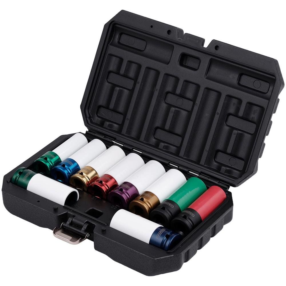 Draper 10 Piece 1/2" Drive Alloy Wheel Nut Socket Set - Image 1
