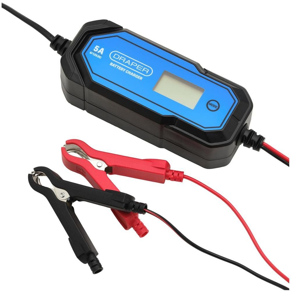 Draper BCLCD5 5A 6/12V Smart Battery Charger LCD - Image 1