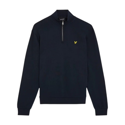 Lyle & Scott Men's Loopback 1/4 Zip Sweatshirt in Dark Navy