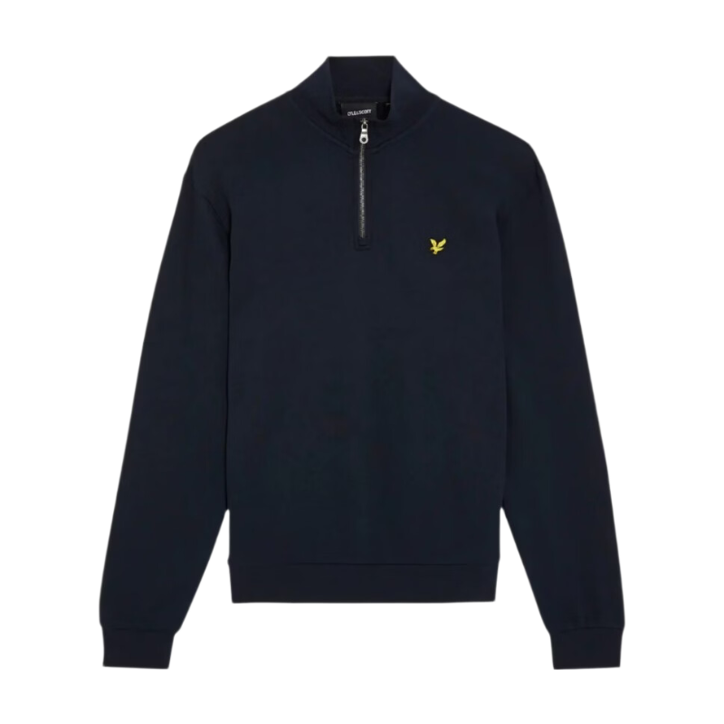 Lyle & Scott Men's Loopback 1/4 Zip Sweatshirt in Dark Navy - Image 1