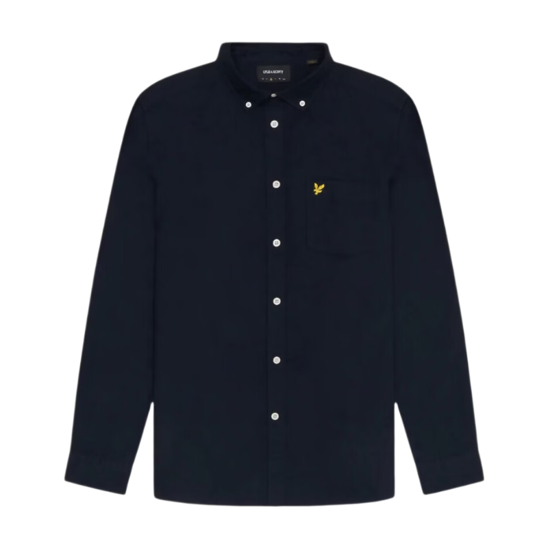 Lyle & Scott Men's Cotton Oxford Shirt in Dark Navy - Image 1