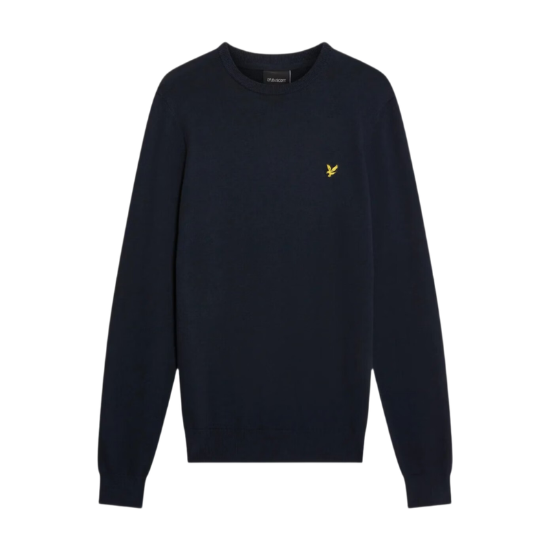 Lyle & Scott Men's Cotton Crew Neck Jumper in Dark Navy - Image 1