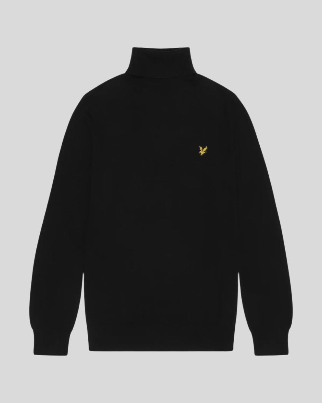 Lyle & Scott Men's Cotton Merino Turtleneck Jumper in Jet Black - Image 1