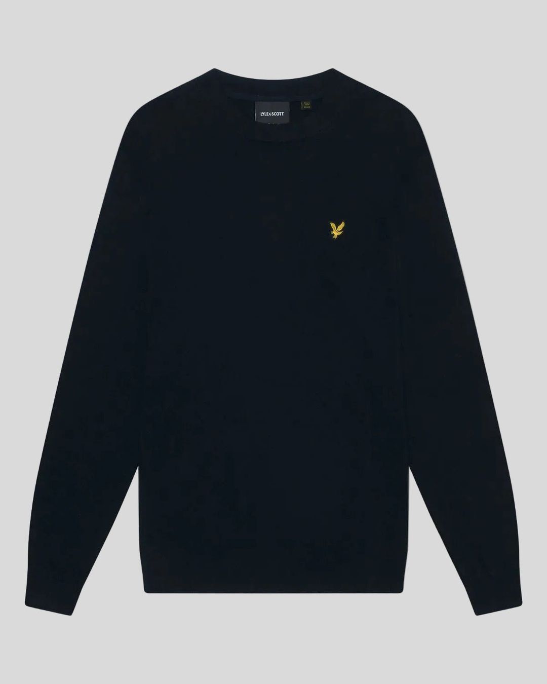 Lyle & Scott Men's Cotton Merino Crew Neck Jumper in Dark Navy - Image 1