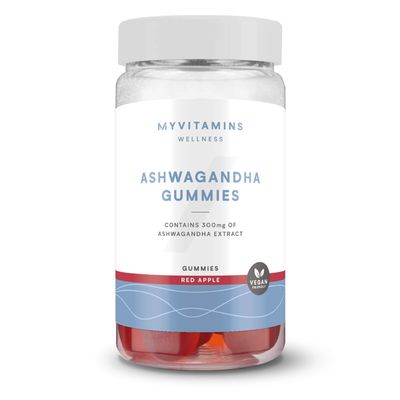 Myvitamins Ashwagandha Gummies, Pot - 60gummies - Red Apple (Extra Strength)