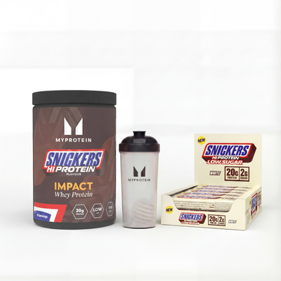 SNICKERS® Protein Bundle - Snickers White HiProtein Bar - 500G - 15servings - Impact Whey Protein Snickers Original