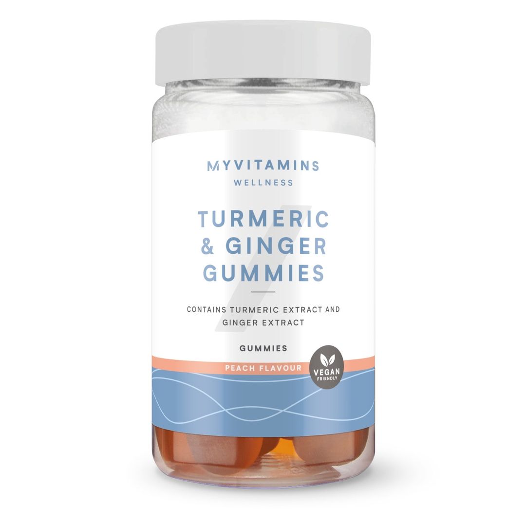 Myvitamins Turmeric & Ginger Gummies - 60GUMMIES, 30servings - Peach - Image 1