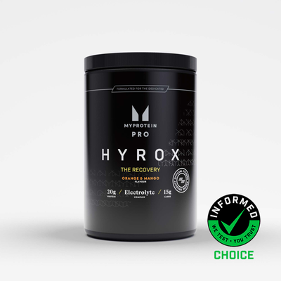 THE Recovery x HYROX | Protein, Carbohydrate & Electrolyte Powder - 16servings - Orange and Mango