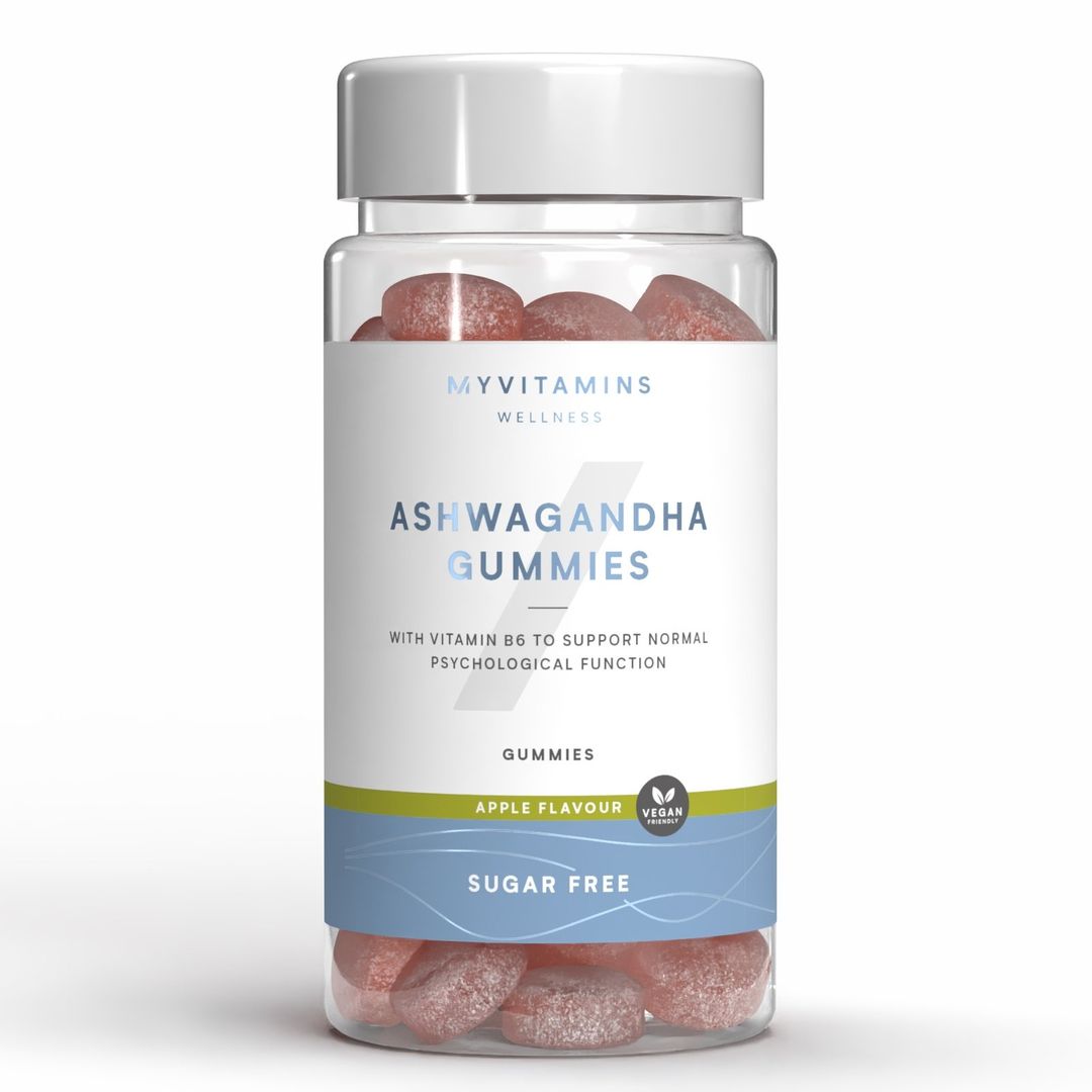 Myvitamins Sugar Free Ashwagandha Gummies, Apple, 60 Gummies - 60gummies - Sugar Free Apple - Image 1